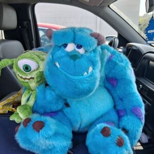 Disney Monsters, Inc. Blue & Green Sulley and Mike Plush Duo